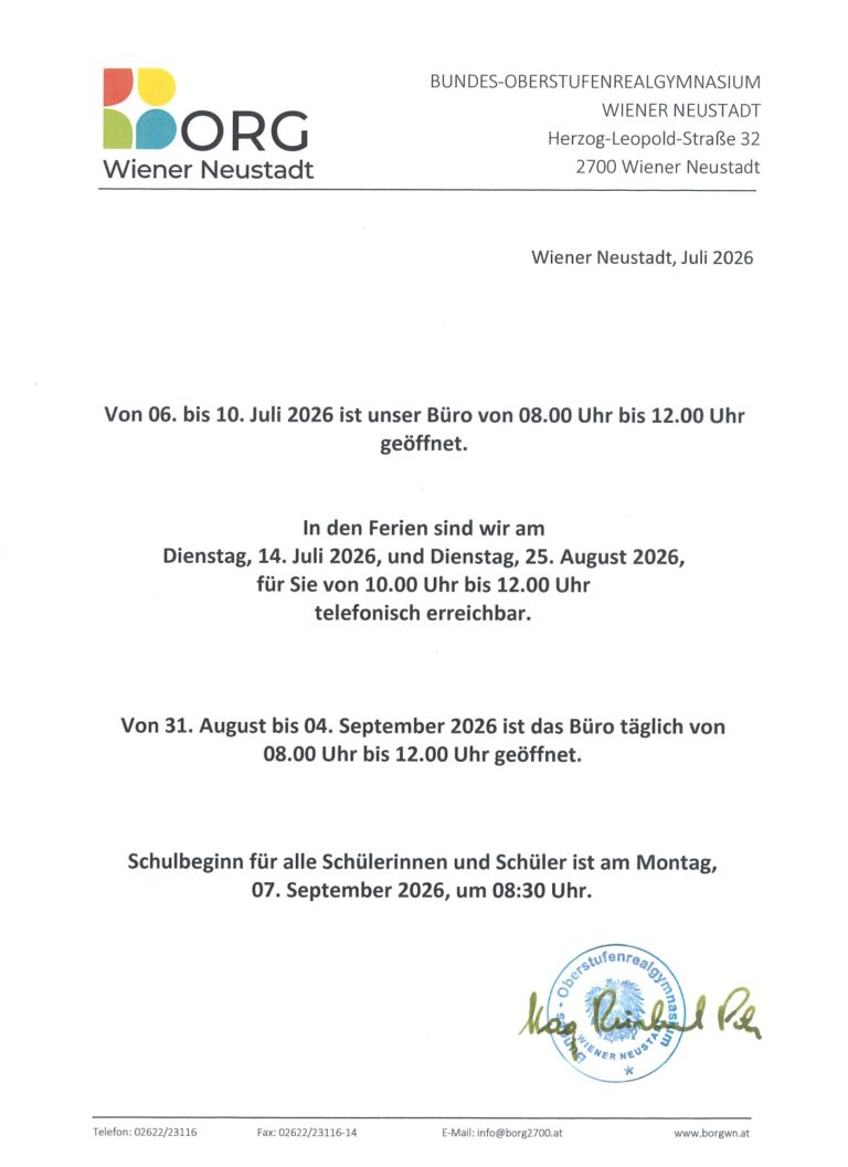Buerozeiten